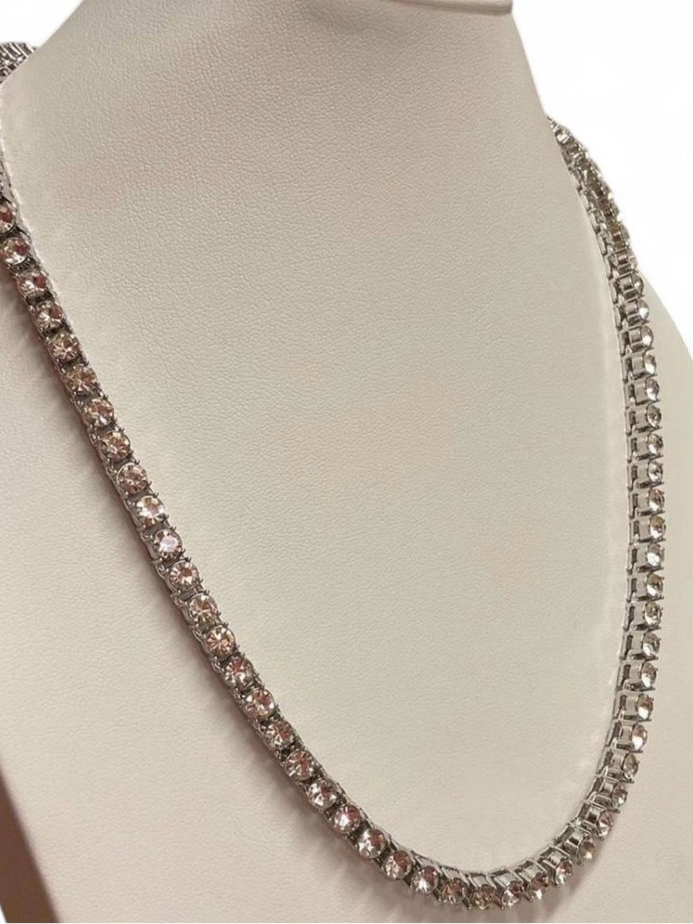 Silver Rhinestone Necklace - Picture 2 of 6